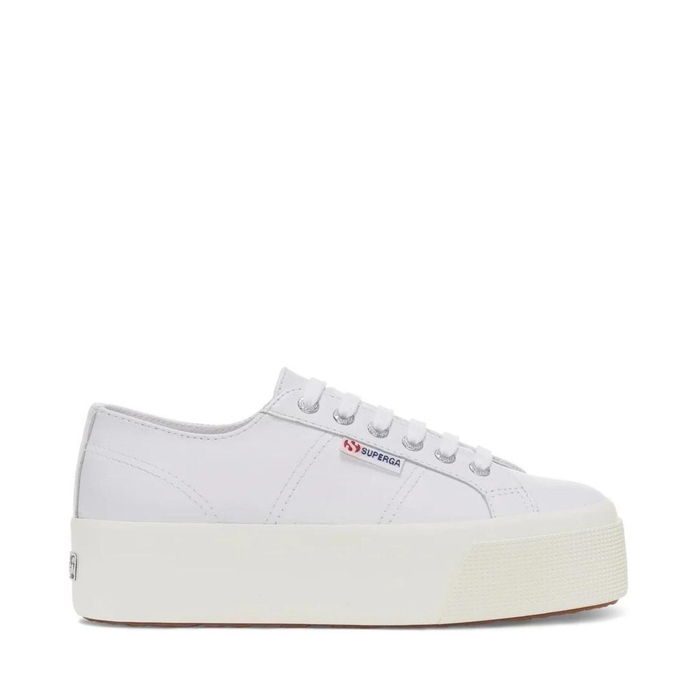 Superga Women's 2790 nappa White Platform Sneakers